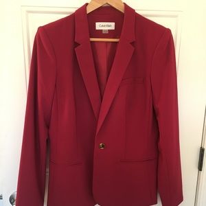 Calvin Klein Burgundy Blazer - size 10